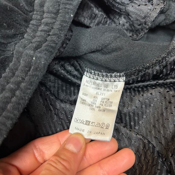 Needles Velour Track Pants Joggers Men's XL Black Blue - Picture 5 of 8